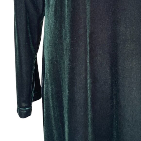 Vintage Velvet Maxi Dress Green Long Sleeve Dark Fairy Grunge Holiday Party-XXL - Picture 5 of 10